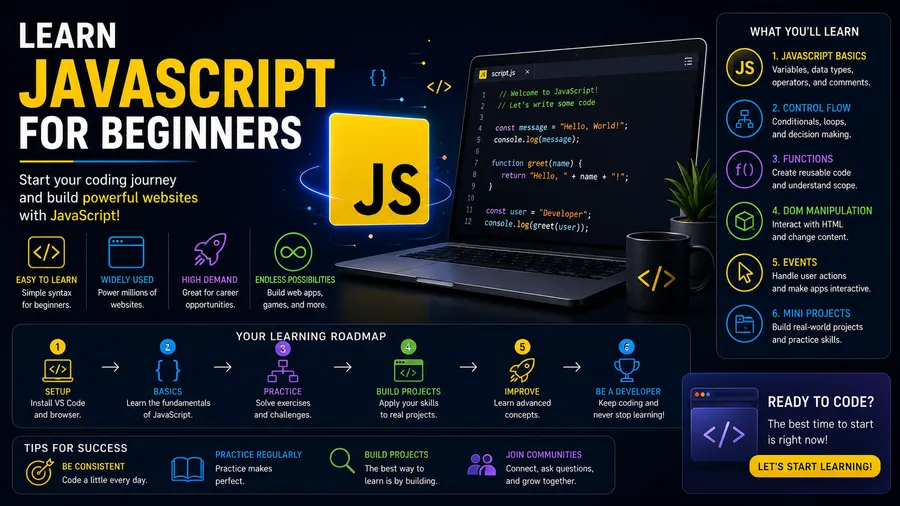 Learn JavaScript for Beginners: A Complete Guide (2026)