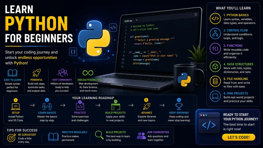 Learn Python for Beginners: A Complete Guide (2026)